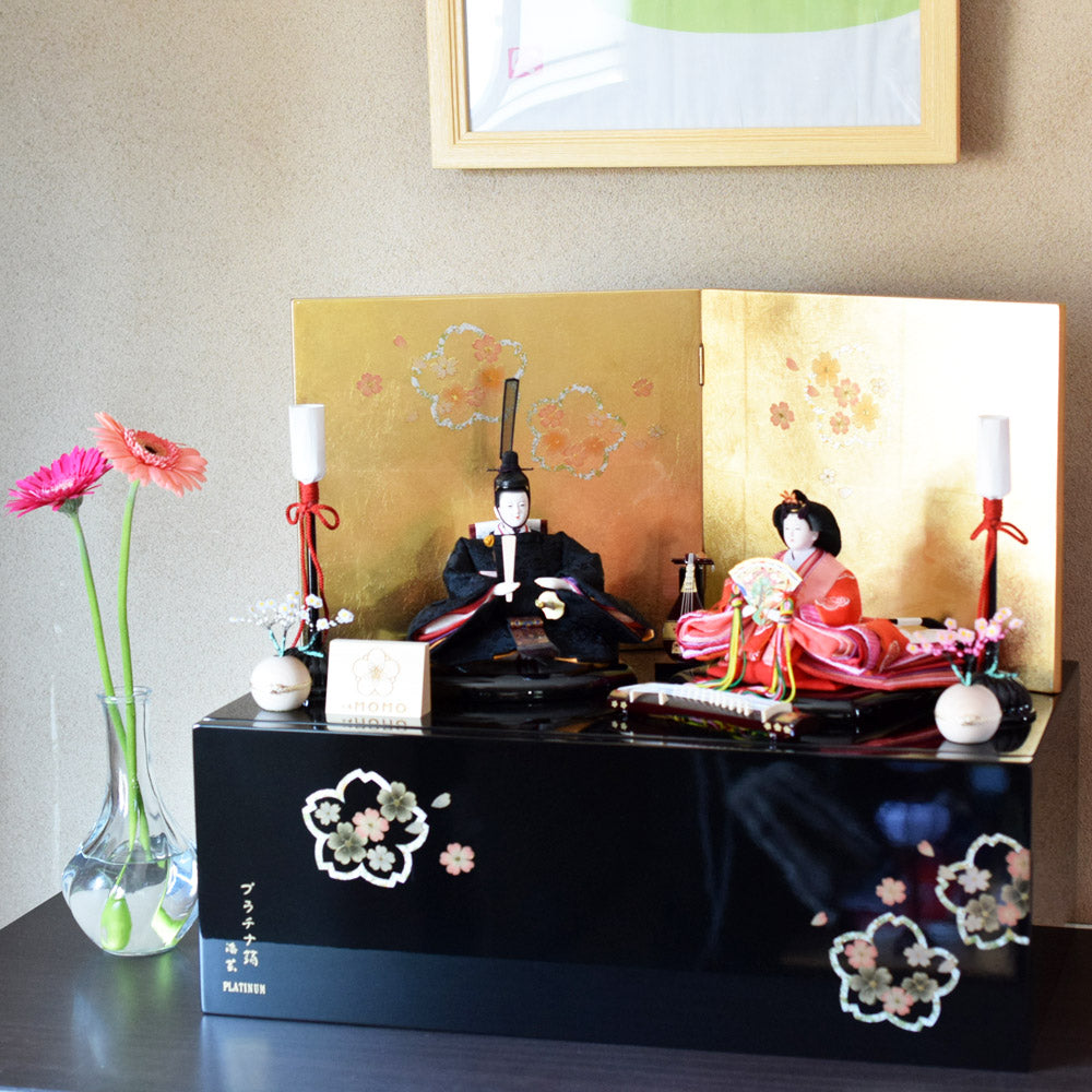 「美桜」Bisakura 収納飾り 親王飾り（雲鶴） 【ご購入特典付き】