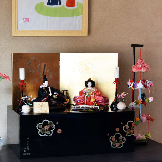 「美桜」Bisakura 収納飾り 親王飾り（雲鶴） 【ご購入特典付き】